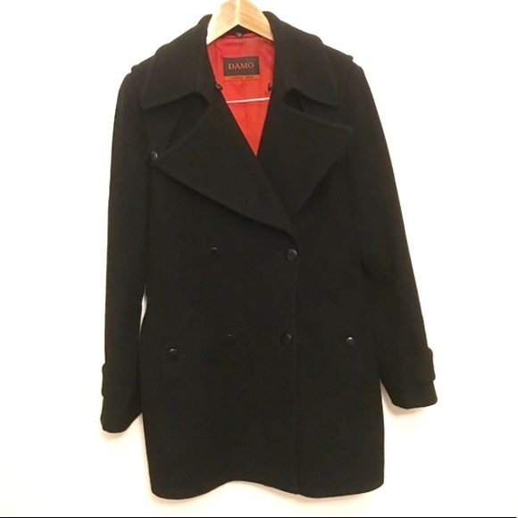 Vintage cachemire & wool blend black jacket size 10 - Picture 3 of 9